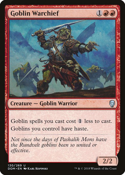 Dominaria - 130 - Goblin Warchief - Uncommon - R - Non-foil
