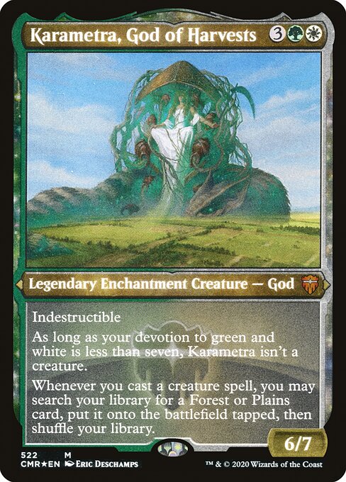 Commander Legends - 522 - Karametra, God of Harvests - Mythic - WG - Foil Etched