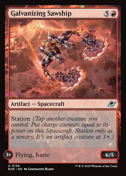 Edge of Eternities - 136 - Galvanizing Sawship - Uncommon - R - Non-foil