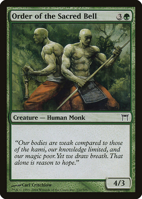 Champions of Kamigawa - 232 - Order of the Sacred Bell - Common - G - Non-foil