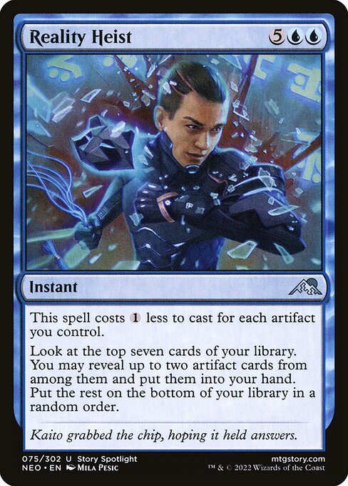 Kamigawa: Neon Dynasty - 75 - Reality Heist - Uncommon - U - Non-foil