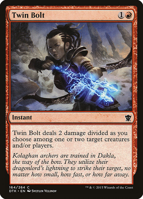 Dragons of Tarkir - 164 - Twin Bolt - Common - R - Non-foil
