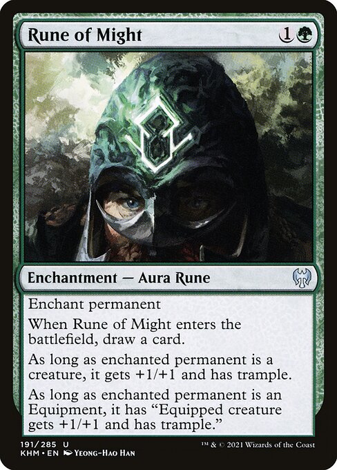 Kaldheim - 191 - Rune of Might - Uncommon - G - Non-foil