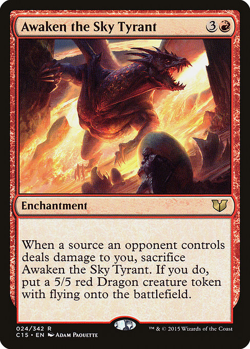 Commander 2015 - 24 - Awaken the Sky Tyrant - Rare - R - Non-foil