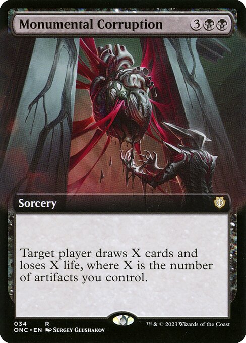 Phyrexia: All Will Be One Commander - 34 - Monumental Corruption - Rare - B - Non-foil