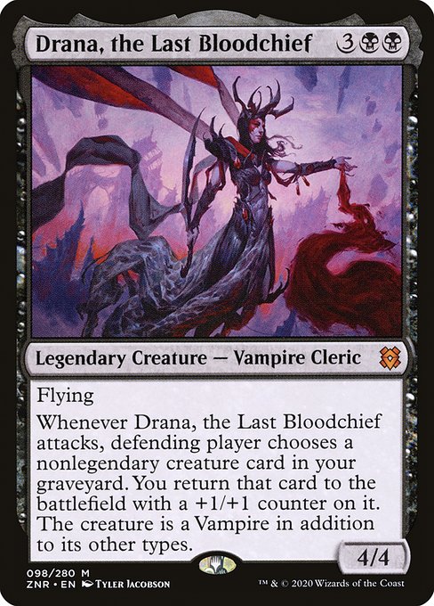 Zendikar Rising - 98 - Drana, the Last Bloodchief - Mythic - B - Non-foil
