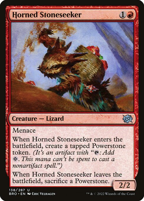 The Brothers' War - 138 - Horned Stoneseeker - Uncommon - R - Non-foil