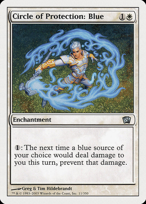 Eighth Edition - 11 - Circle of Protection: Blue - Uncommon - W - Non-foil