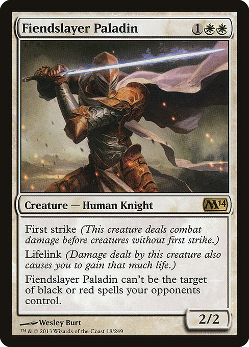 Magic 2014 - 18 - Fiendslayer Paladin - Rare - W - Non-foil
