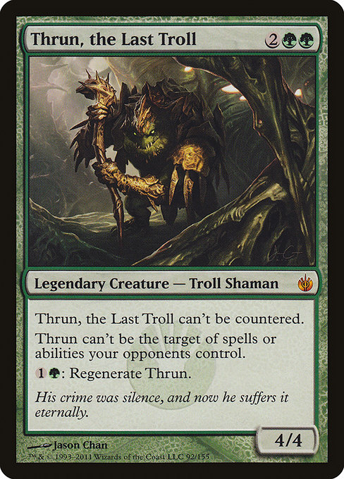Mirrodin Besieged - 92 - Thrun, the Last Troll - Mythic - G - Non-foil