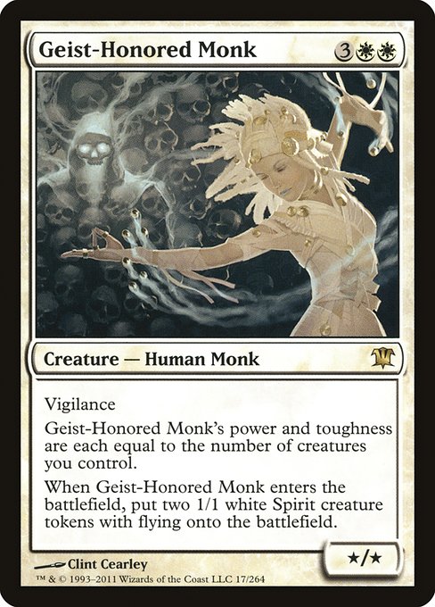 Innistrad - 17 - Geist-Honored Monk - Rare - W - Non-foil