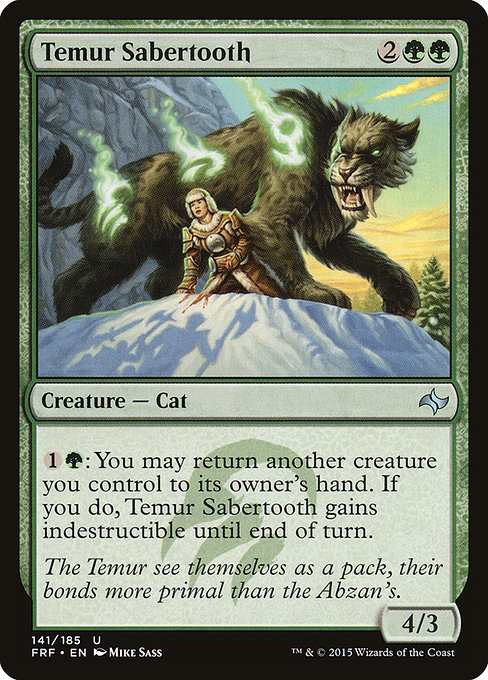 Fate Reforged - 141 - Temur Sabertooth - Uncommon - G - Non-foil