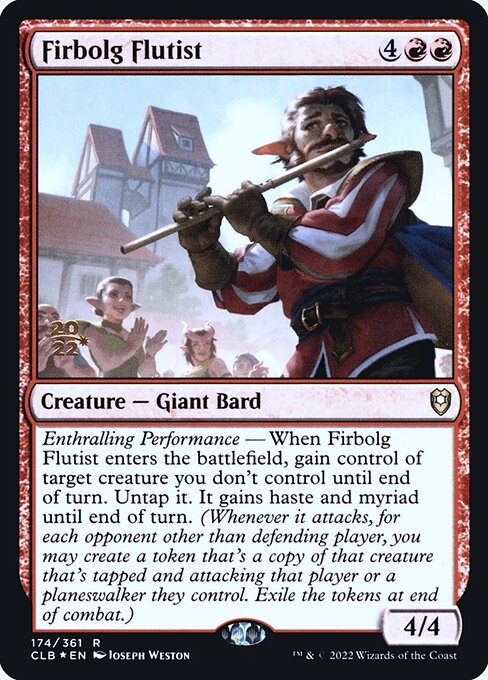 Battle for Baldur's Gate Promos - 174s - Firbolg Flutist - Rare - R - Foil - Datestamped Promo