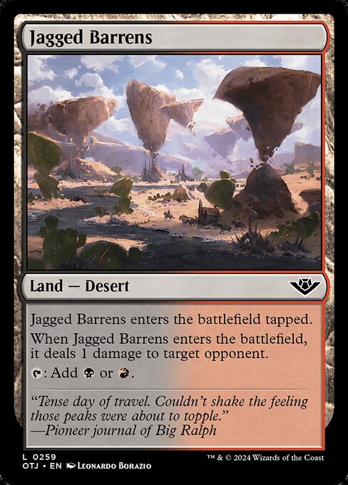 Outlaws of Thunder Junction - 259 - Jagged Barrens - Common - C - Non-foil