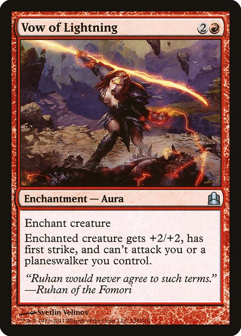 Commander 2011 - 138 - Vow of Lightning - Uncommon - R - Non-foil