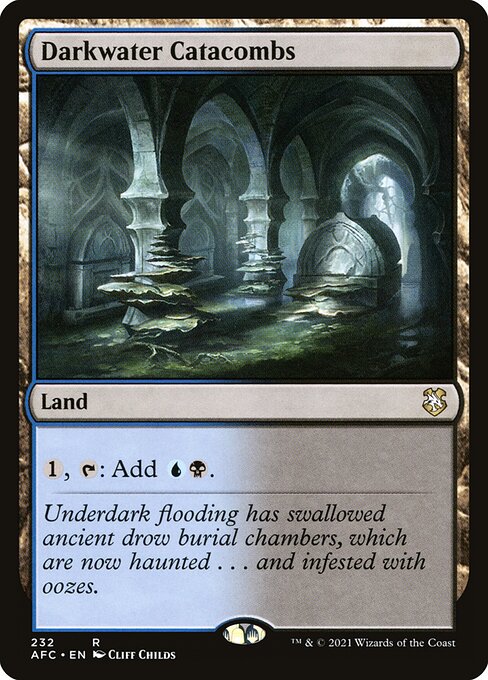 Forgotten Realms Commander - 232 - Darkwater Catacombs - Rare - C - Non-foil