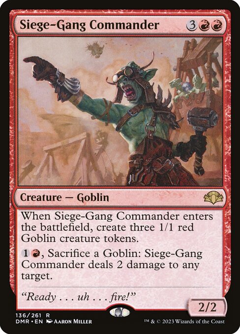 Dominaria Remastered - 136 - Siege-Gang Commander - Rare - R - Foil