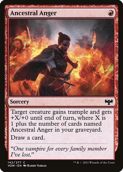 Innistrad: Crimson Vow - 142 - Ancestral Anger - Common - R - Non-foil