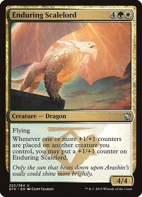 Dragons of Tarkir - 222 - Enduring Scalelord - Uncommon - WG - Non-foil
