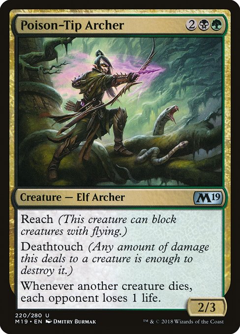 Core Set 2019 - 220 - Poison-Tip Archer - Uncommon - BG - Non-foil