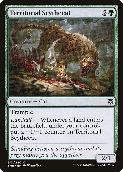 Zendikar Rising - 213 - Territorial Scythecat - Common - G - Non-foil