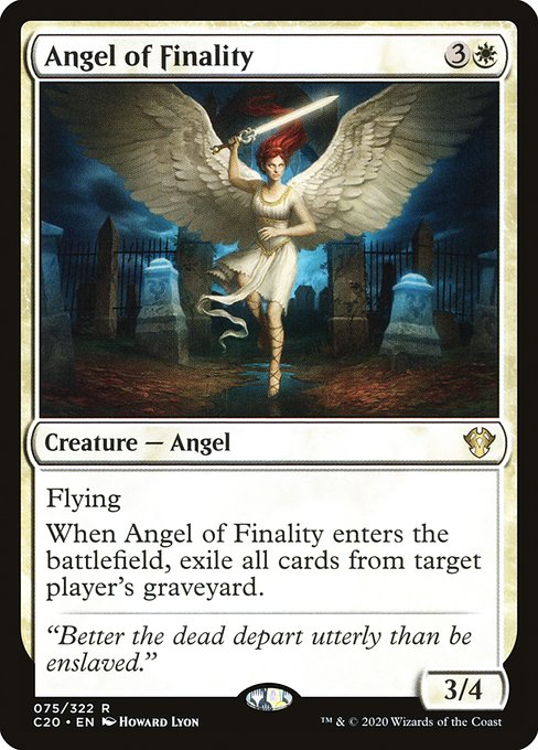 Commander 2020 - 75 - Angel of Finality - Rare - W - Non-foil