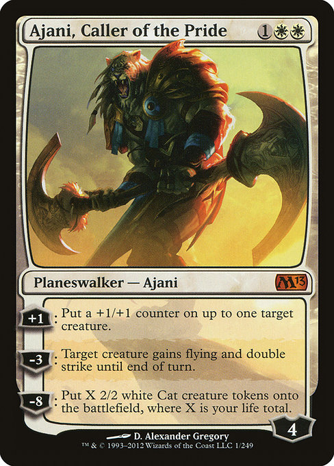 Magic 2013 - 1 - Ajani, Caller of the Pride - Mythic - W - Non-foil
