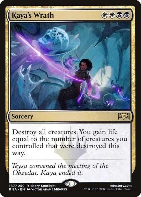 Ravnica Allegiance - 187 - Kaya's Wrath - Rare - WB - Foil