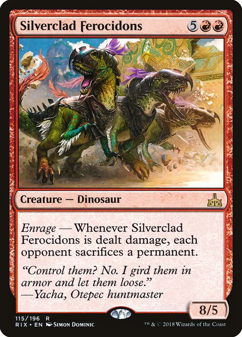 Rivals of Ixalan - 115 - Silverclad Ferocidons - Rare - R - Non-foil