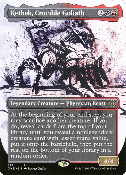 Phyrexia: All Will Be One - 319 - Kethek, Crucible Goliath - Rare - BR - Foil