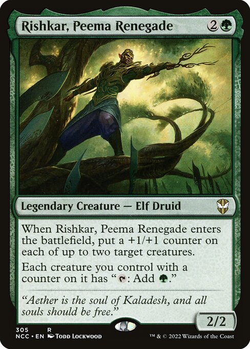 New Capenna Commander - 305 - Rishkar, Peema Renegade - Rare - G - Non-foil
