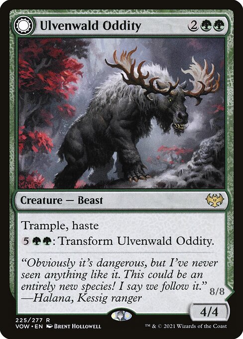 Innistrad: Crimson Vow - 225 - Ulvenwald Oddity // Ulvenwald Behemoth - Rare - C - Foil