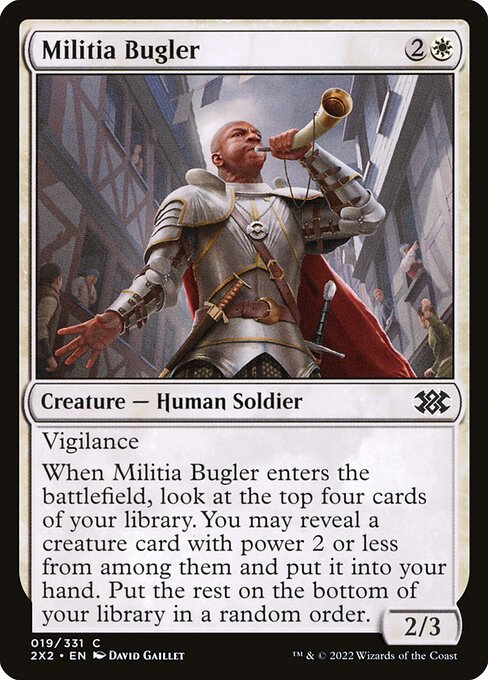 Double Masters 2022 - 19 - Militia Bugler - Common - W - Foil