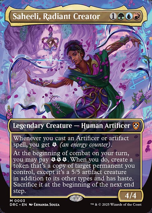 Aetherdrift Commander - 3 - Saheeli, Radiant Creator - Mythic - Multi - Non-foil