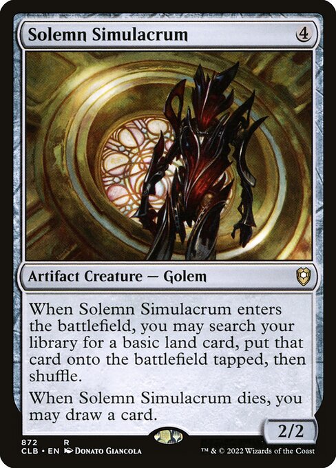 Commander Legends: Battle for Baldur's Gate - 872 - Solemn Simulacrum - Rare - C - Non-foil