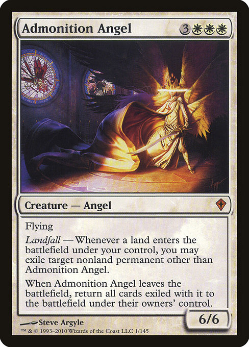 Worldwake - 1 - Admonition Angel - Mythic - W - Non-foil