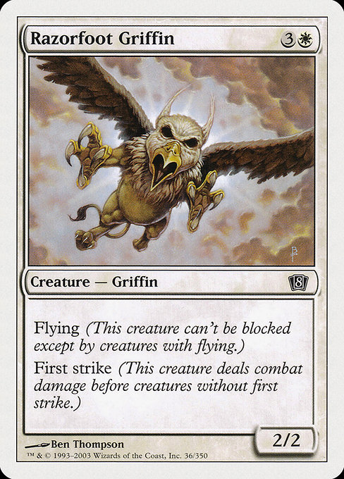 Eighth Edition - 36 - Razorfoot Griffin - Common - W - Non-foil
