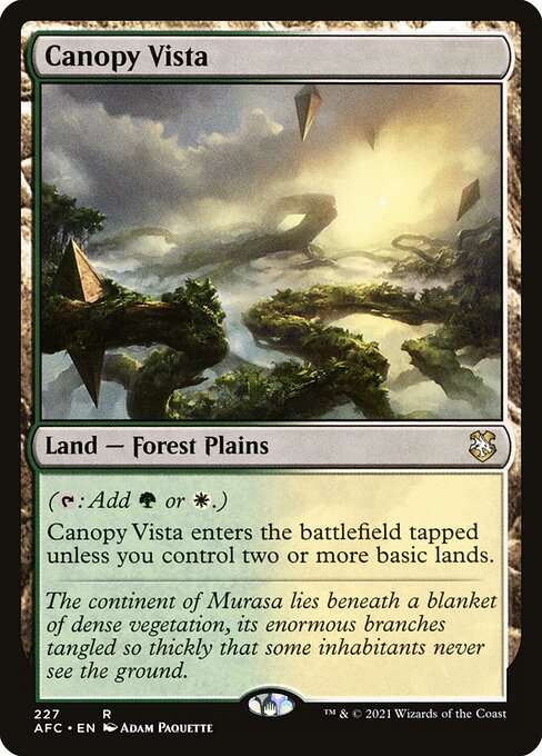 Forgotten Realms Commander - 227 - Canopy Vista - Rare - C - Non-foil