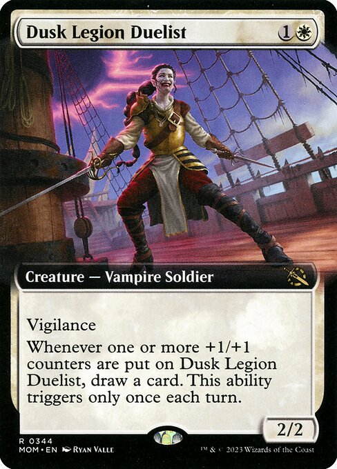 March of the Machine - 344 - Dusk Legion Duelist - Rare - W - Foil