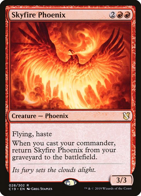 Commander 2019 - 28 - Skyfire Phoenix - Rare - R - Non-foil