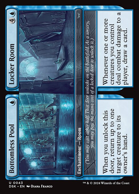 Duskmourn: House of Horror - 43 - Bottomless Pool // Locker Room - Uncommon - U - Non-foil