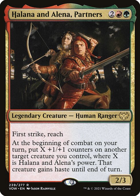 Innistrad: Crimson Vow - 239 - Halana and Alena, Partners - Rare - RG - Foil