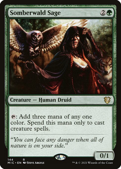Midnight Hunt Commander - 144 - Somberwald Sage - Rare - G - Non-foil