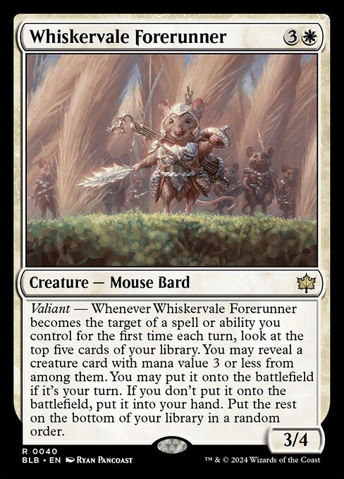 Bloomburrow - 40 - Whiskervale Forerunner - Rare - W - Foil