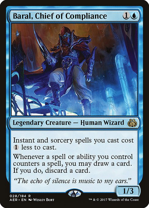 Aether Revolt - 28 - Baral, Chief of Compliance - Rare - U - Foil