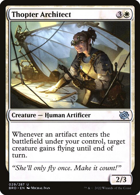 The Brothers' War - 29 - Thopter Architect - Uncommon - W - Non-foil