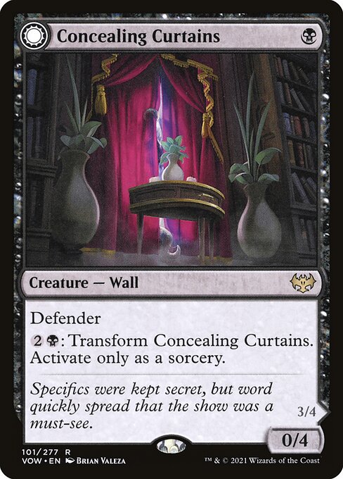 Innistrad: Crimson Vow - 101 - Concealing Curtains // Revealing Eye - Rare - C - Non-foil