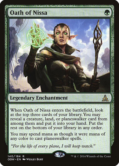 Oath of the Gatewatch - 140 - Oath of Nissa - Rare - G - Non-foil