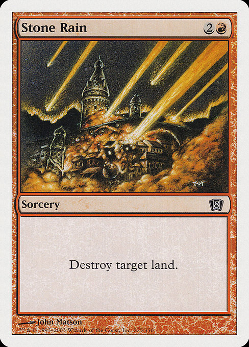 Eighth Edition - 225 - Stone Rain - Common - R - Non-foil