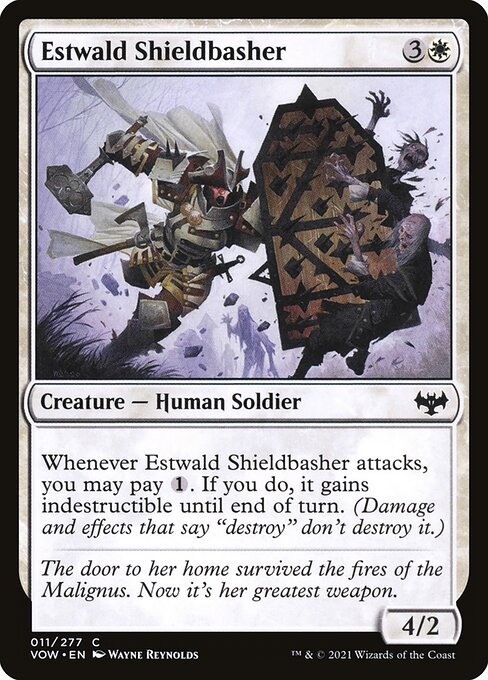 Innistrad: Crimson Vow - 11 - Estwald Shieldbasher - Common - W - Non-foil